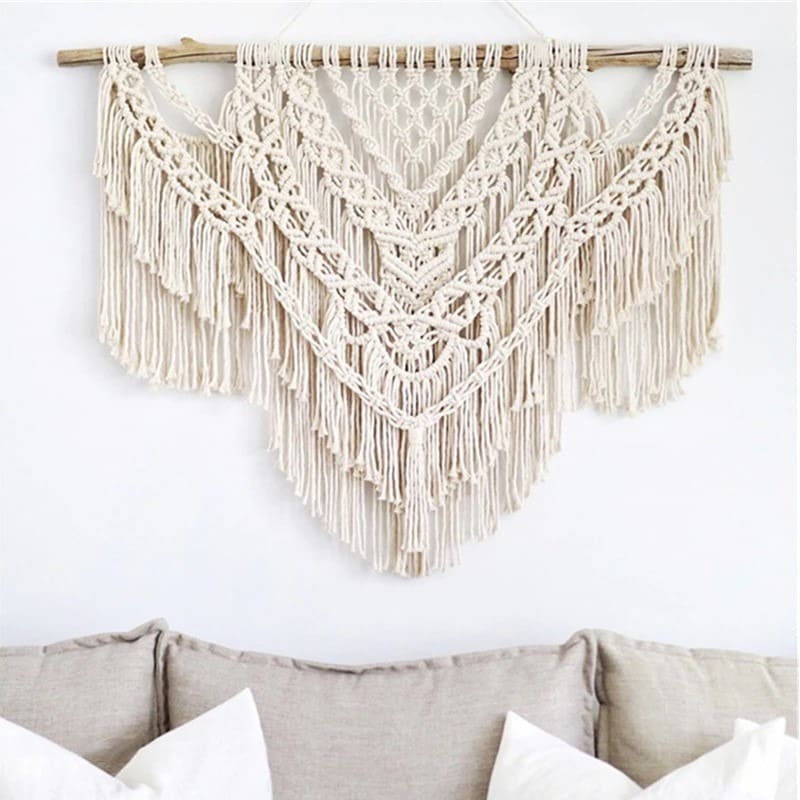 Grand macramé tête de lit