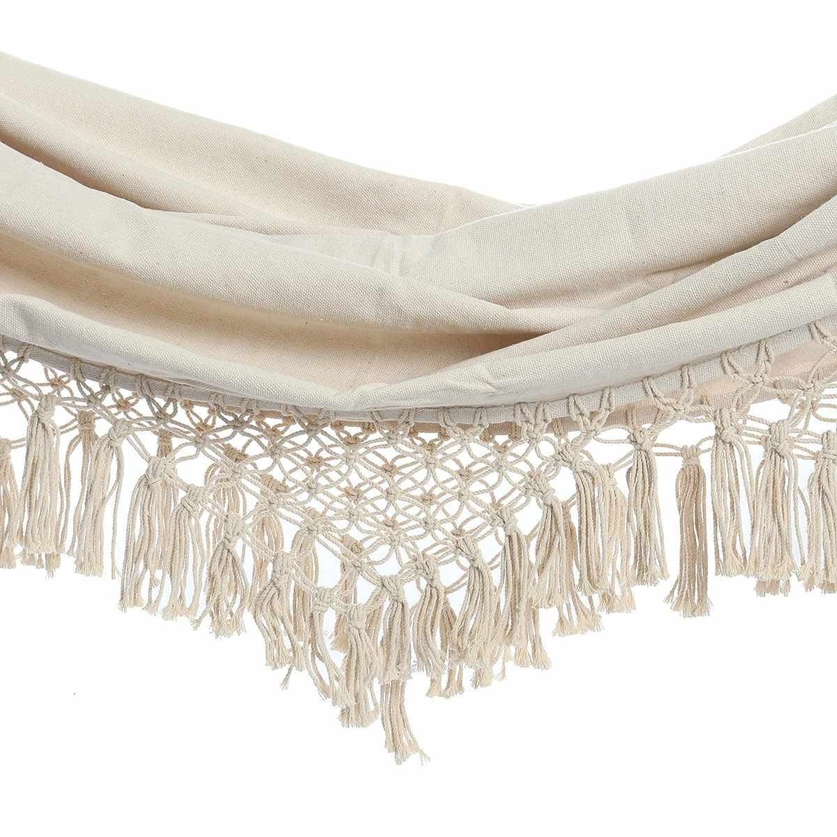 Hamac blanc style macramé