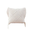 Coussin macramé écru