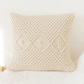 Coussin coton macramé