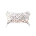 Macrame Lumbar Pillow — Boho | Handwoven Cotton Cover - Off-White
