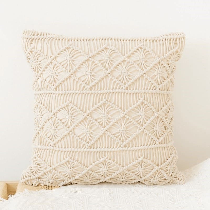 Grand coussin macramé