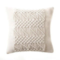 Coussin macramé extérieur beige