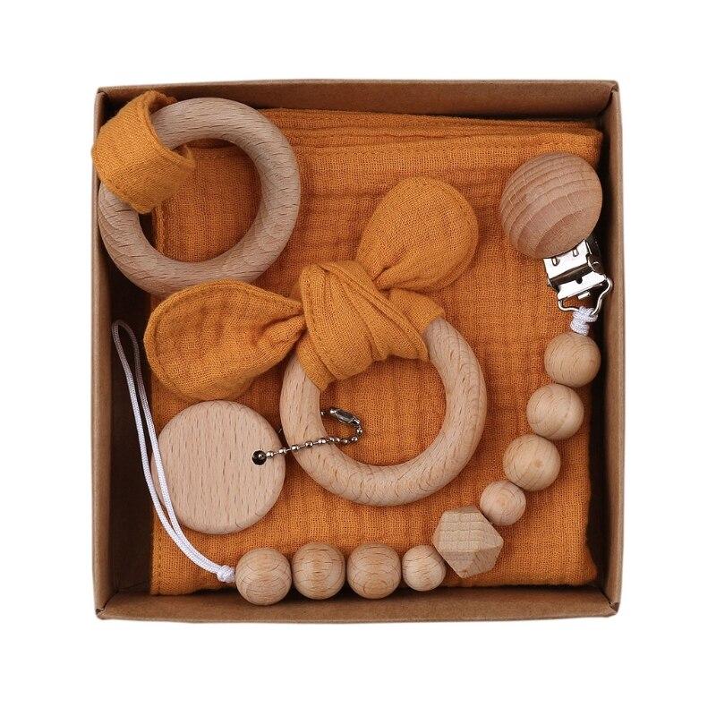 Kit attache tétine macramé orange