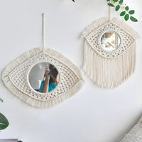 Macrame Decorative Wall Mirrors | Handmade Boho Wall Decor - Set of 2