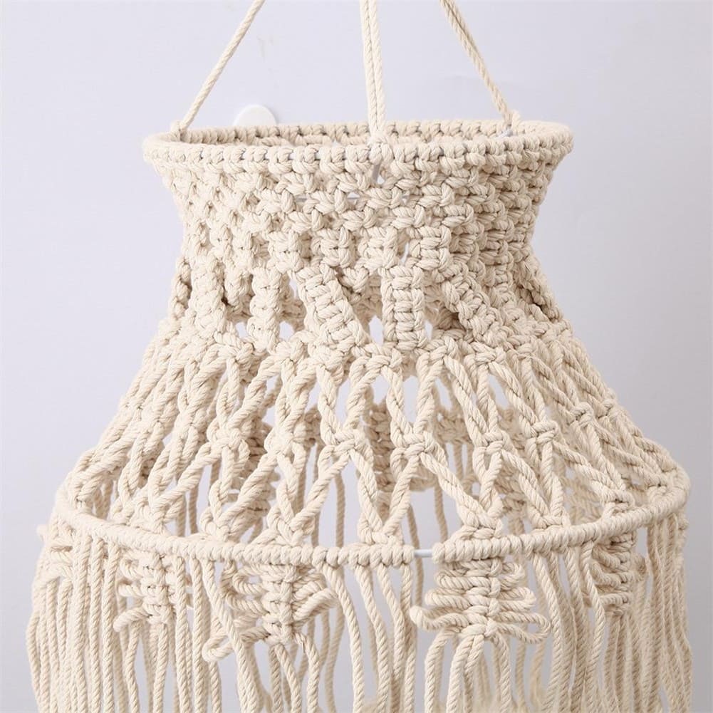 Luminaire macramé suspendu