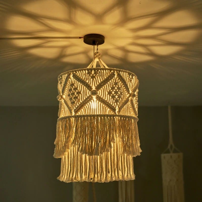 Lustre macramé bohème