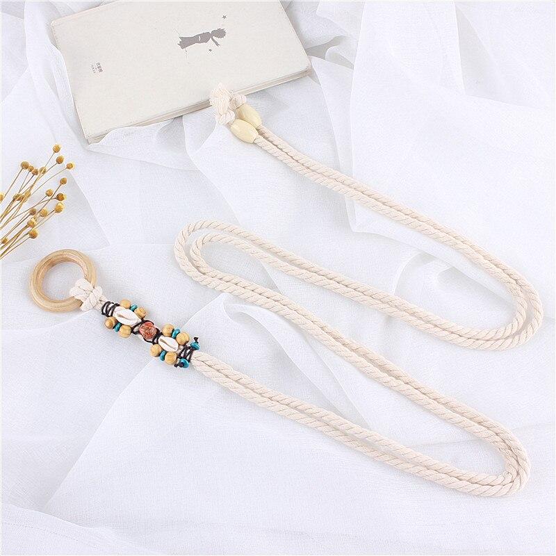 ceinture macramé anneau bois et perles