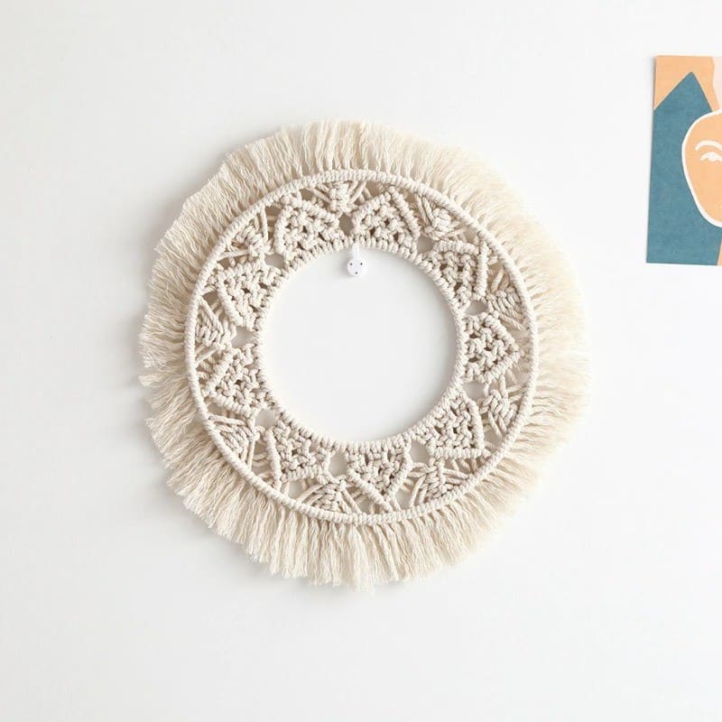 Macramé cadre miroir