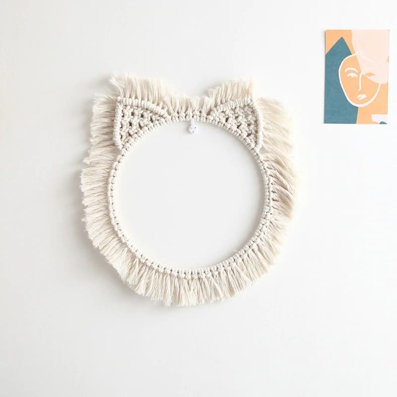 Macramé cadre miroir
