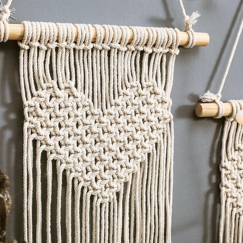 Macramé tissage coeur