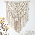 Macramé mural feuille
