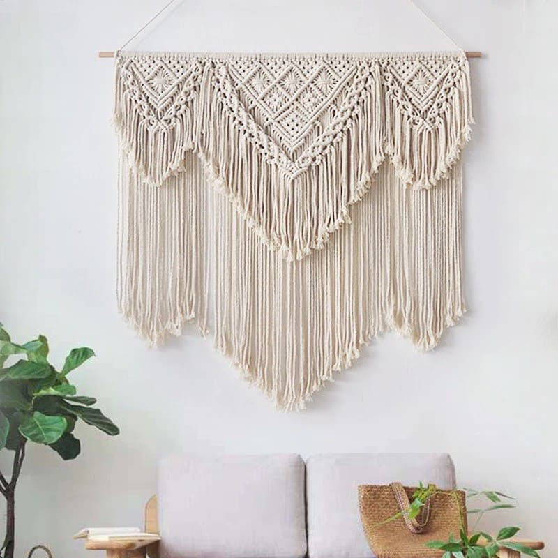 Large Fiber Art Wall Hanging | Handmade Boho Wall Decor