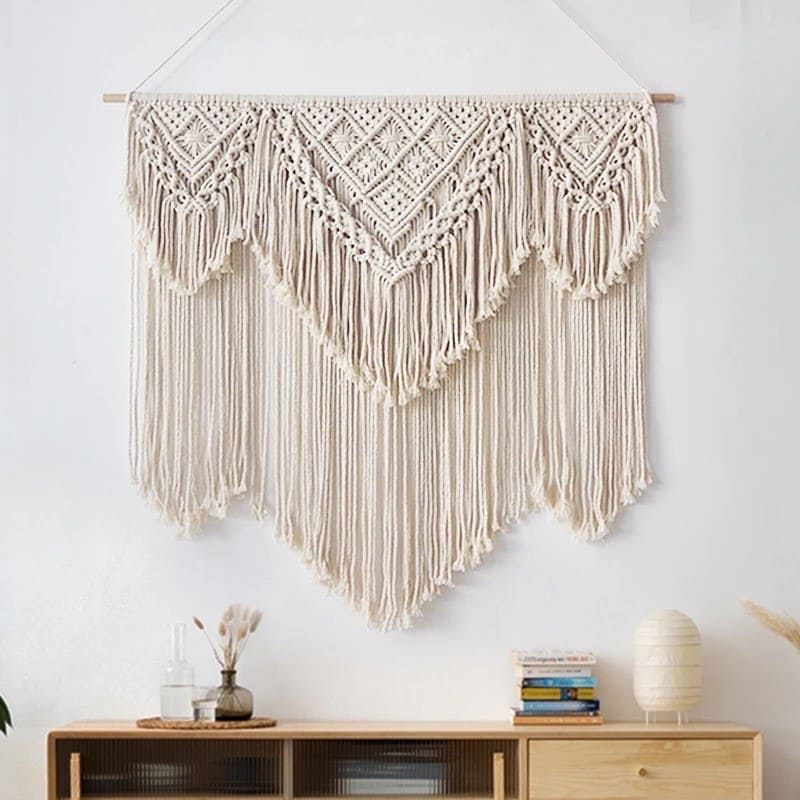 Large Fiber Art Wall Hanging | Handmade Boho Wall Decor