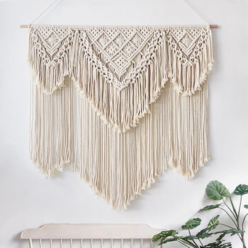 Large Fiber Art Wall Hanging | Handmade Boho Wall Decor