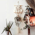 Macramé mural hibou