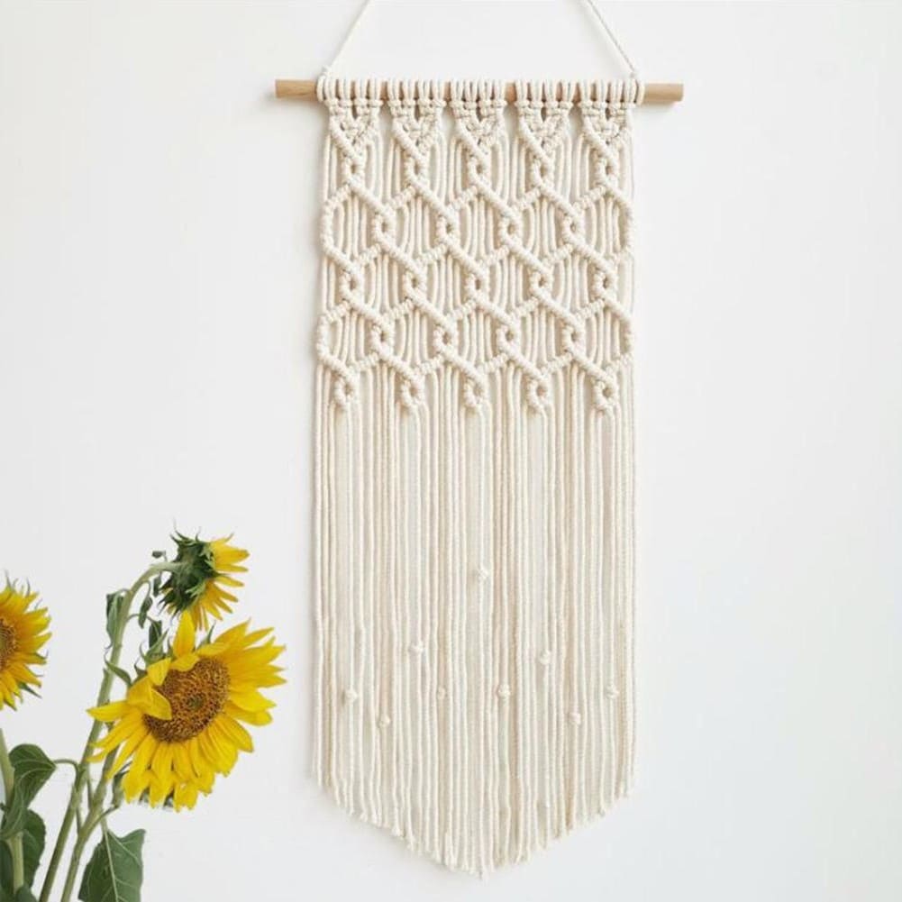 Macramé mural long