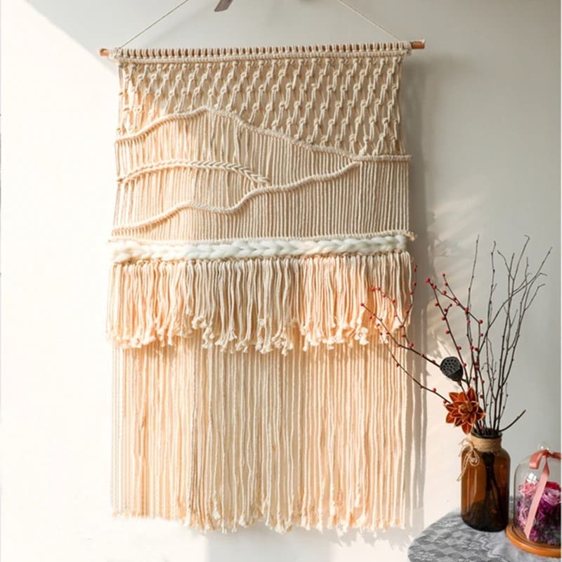 Macramé mural moderne