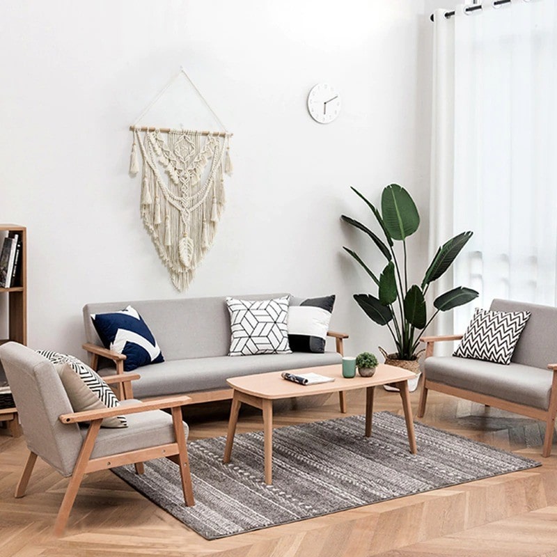 Macramé mural salon