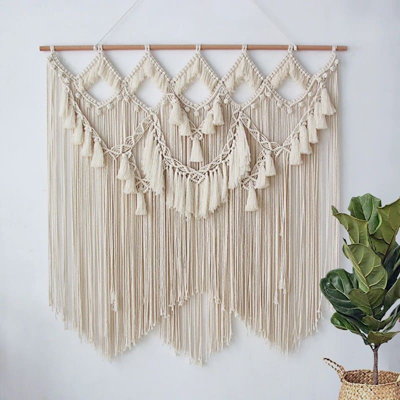 Macramé mural tête de lit