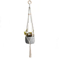 Macramé suspension pour plante beige