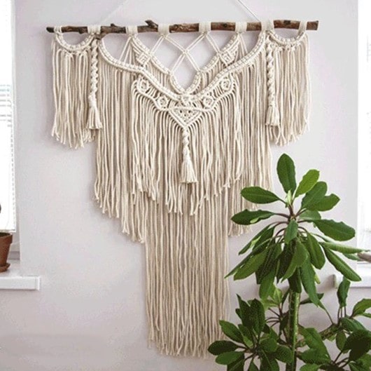 Macramé tapisserie murale