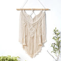 Tissage mural macramé pompon
