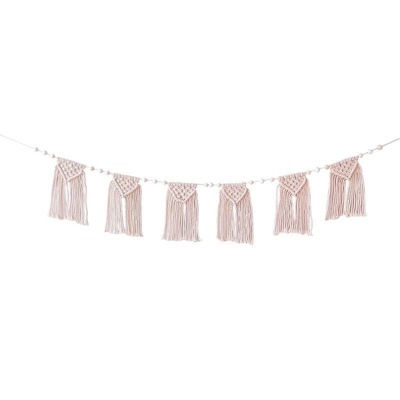 Macramé guirlande beige