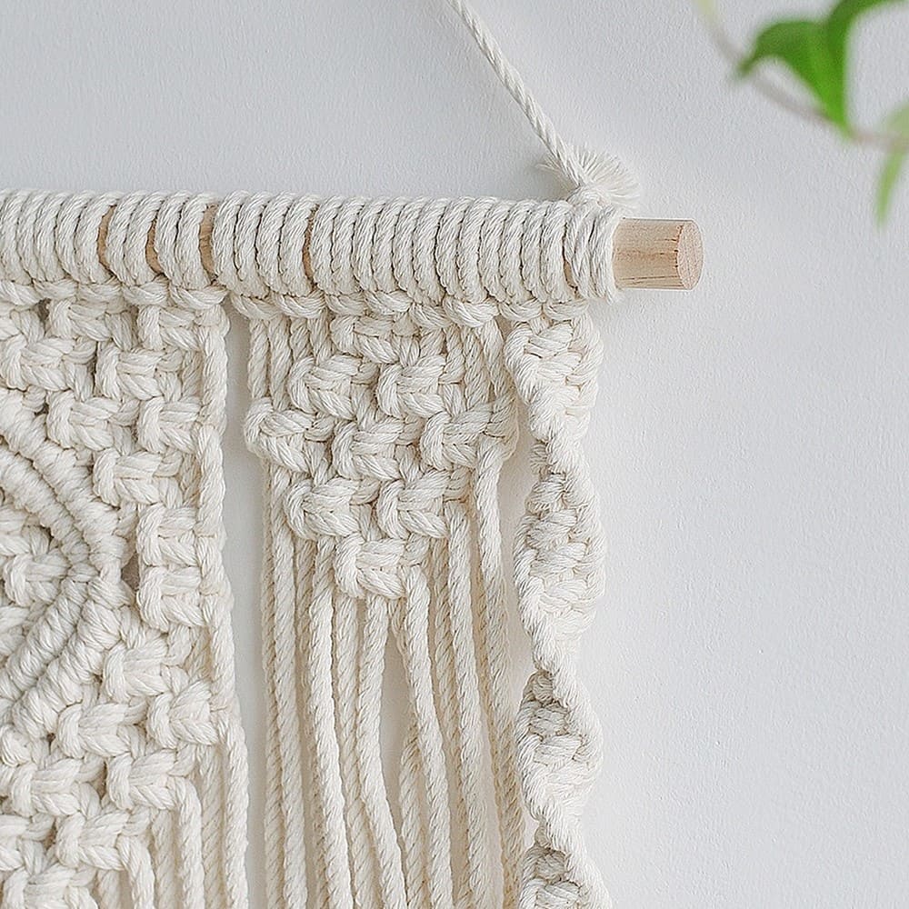 Macramé mural étagère