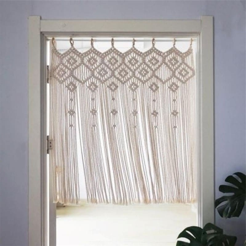 Macramé rideau séparation porte
