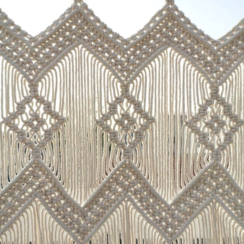 Macramé rideau séparation corde