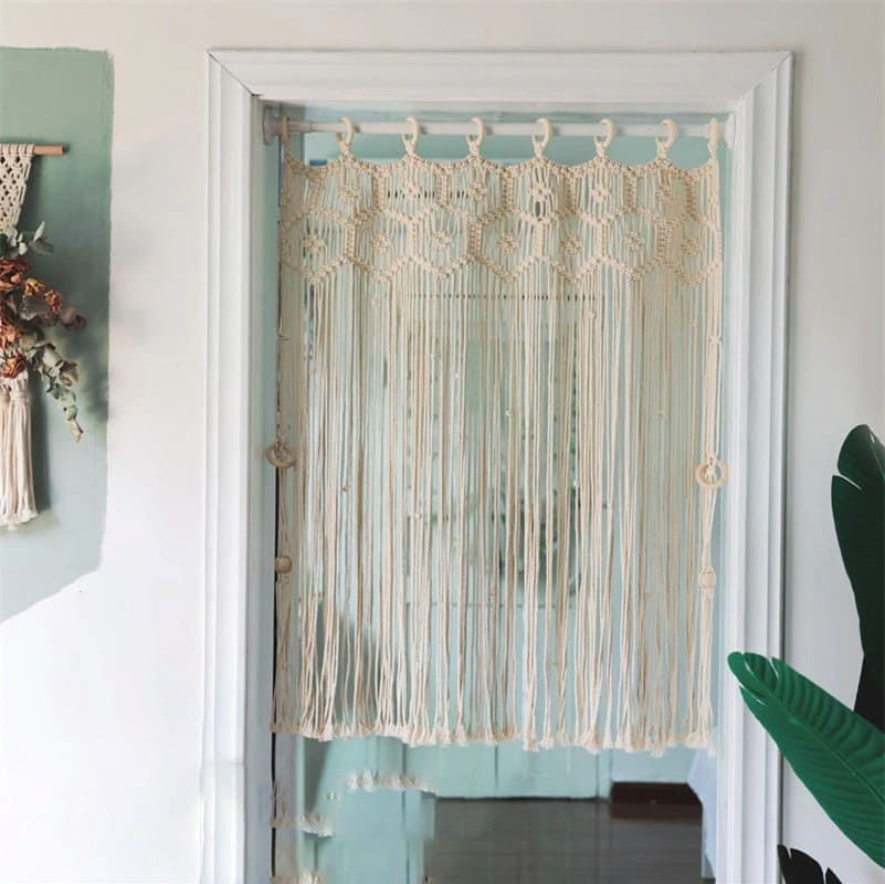 Macramé rideau séparatif