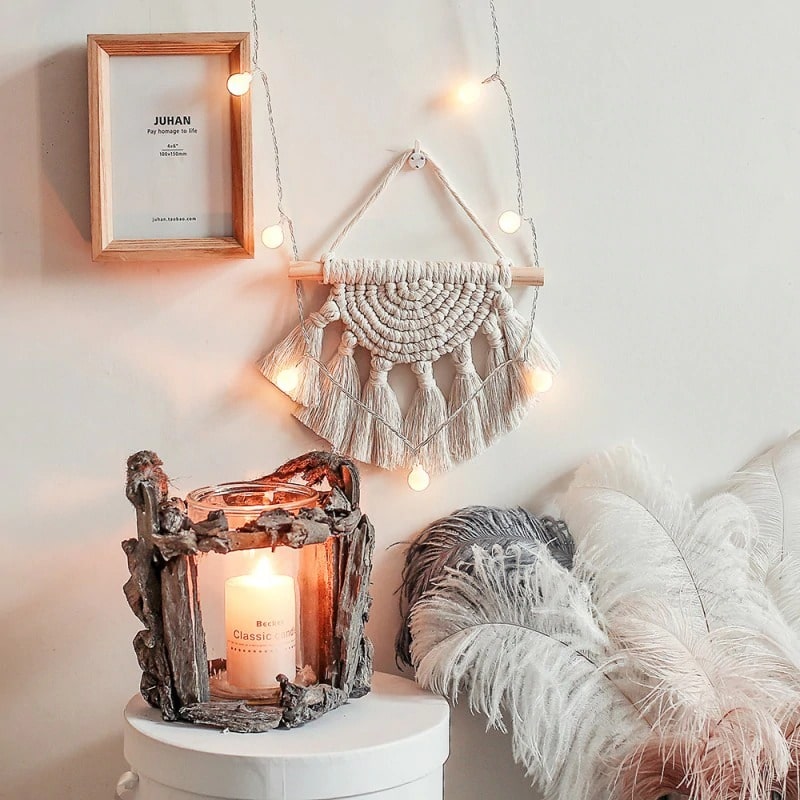Mini macramé mural