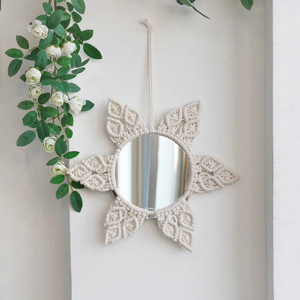 Miroir bohème chic macramé