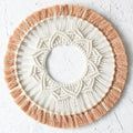 Miroir mandala macramé