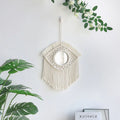 Macrame Decorative Wall Mirrors | Handmade Boho Wall Decor - Eye with Fringe
