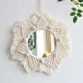 Miroir mural macramé
