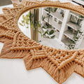 Miroir ocre macramé