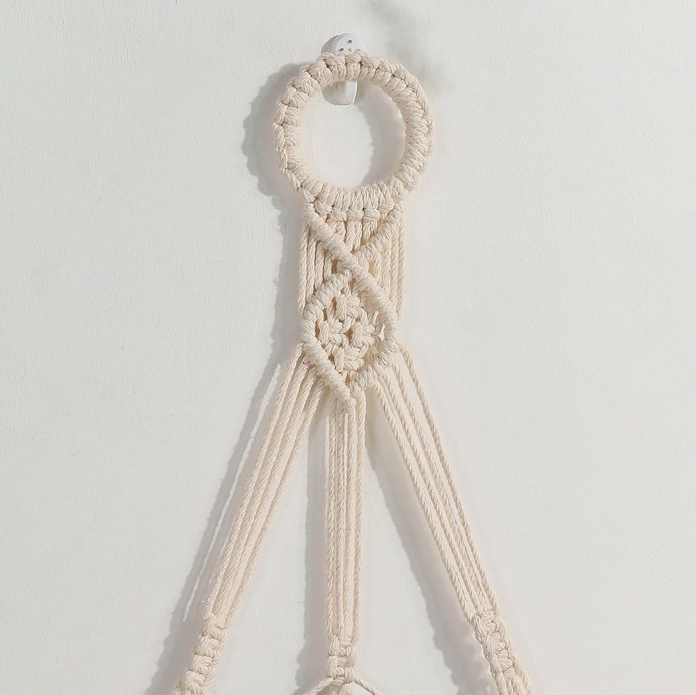 Miroir suspendu macramé