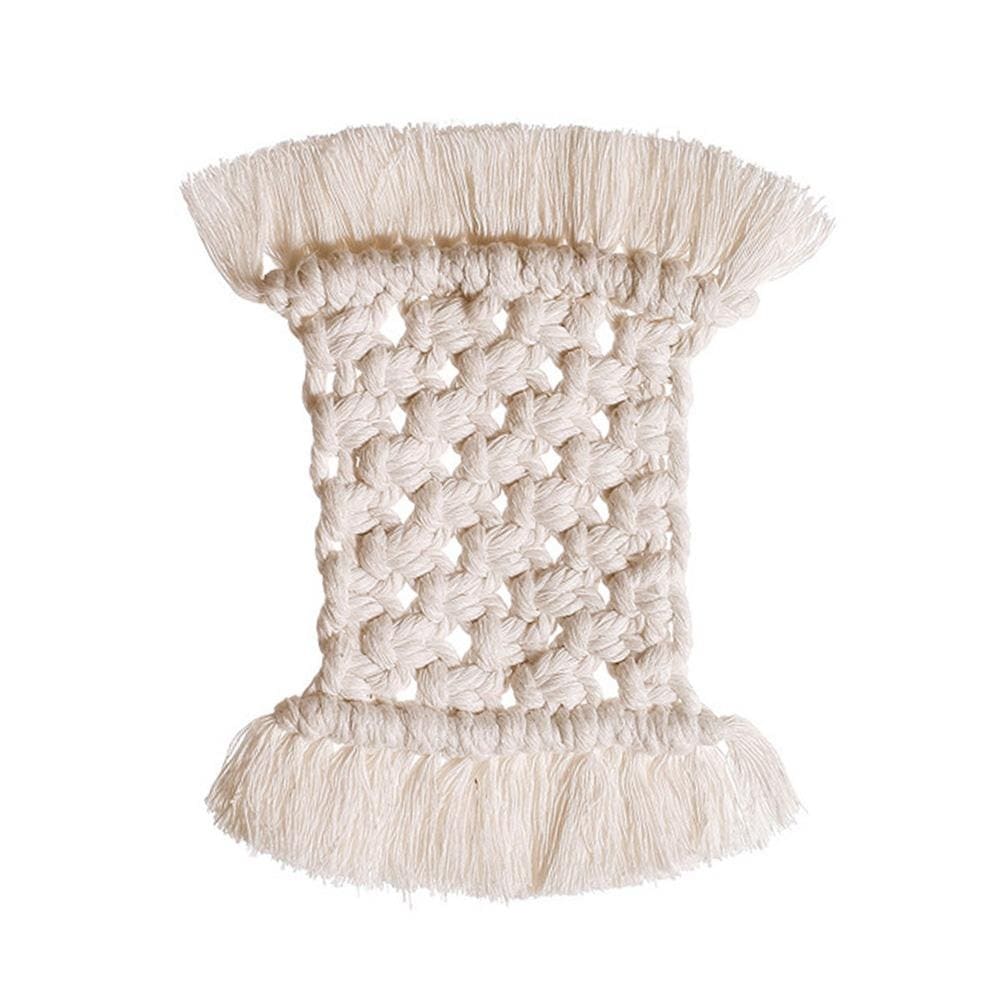 Napperon macramé rectangulaire beige