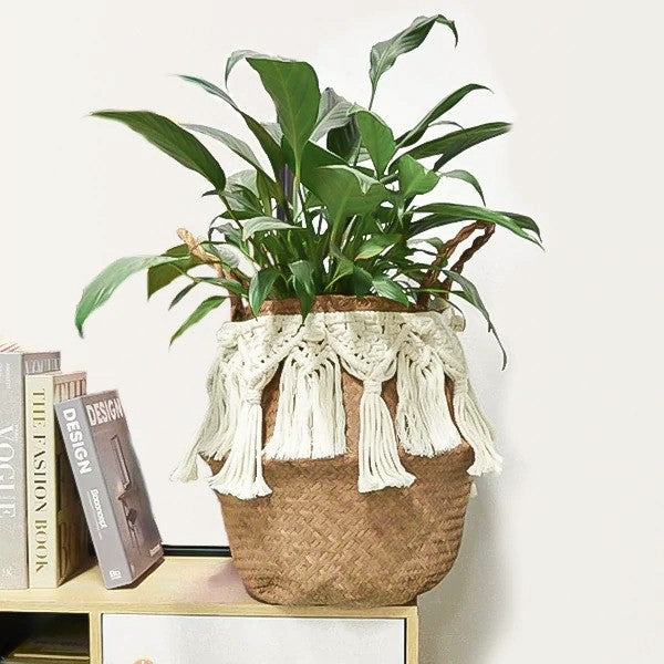 Panier de macramé