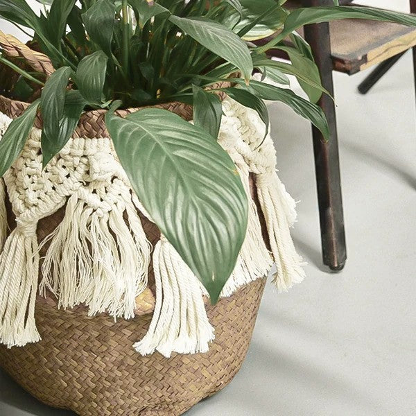 Panier de macramé