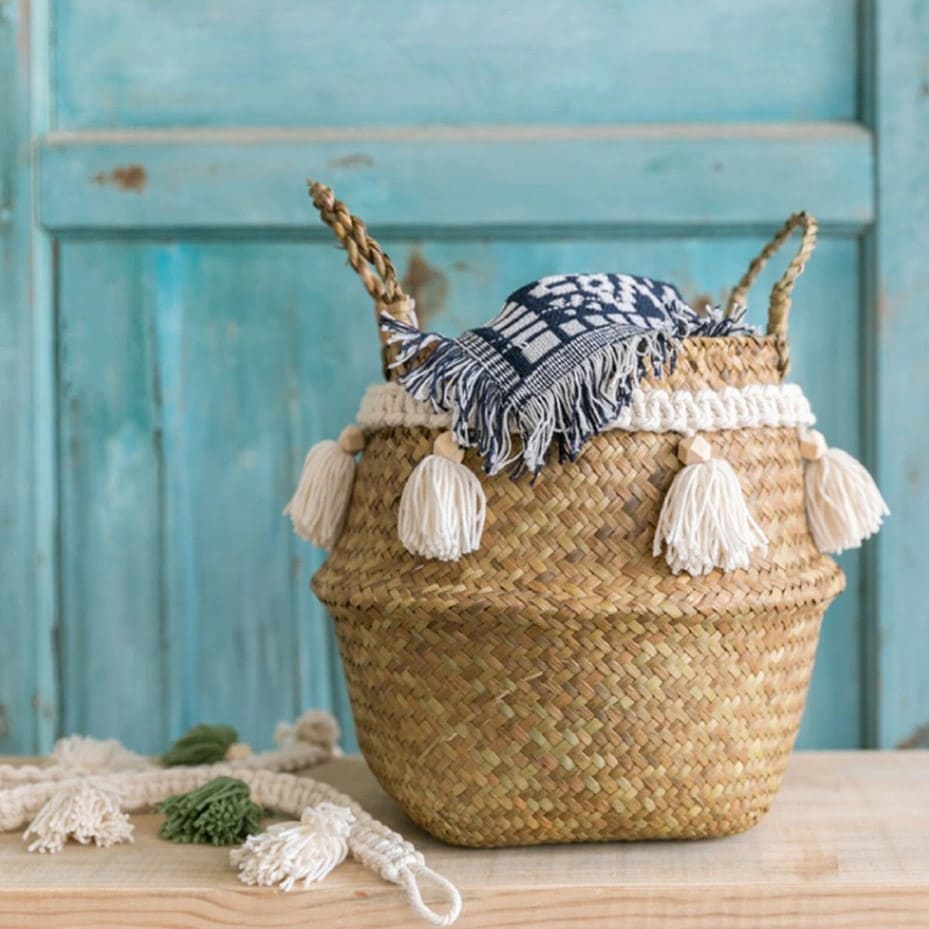 Panier rangement macramé