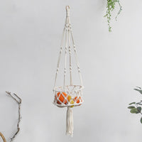 Panier suspendu macramé