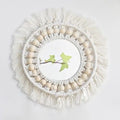 Macrame Hanging Mirror — Feather | Handmade Boho Wall Decor - Without Leaves