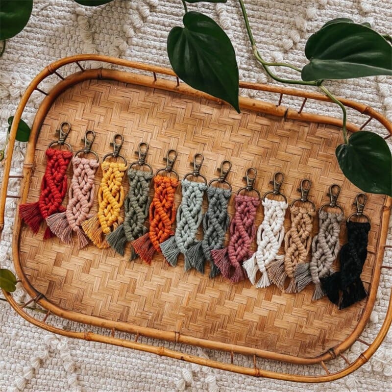 Petit porte clé macramé