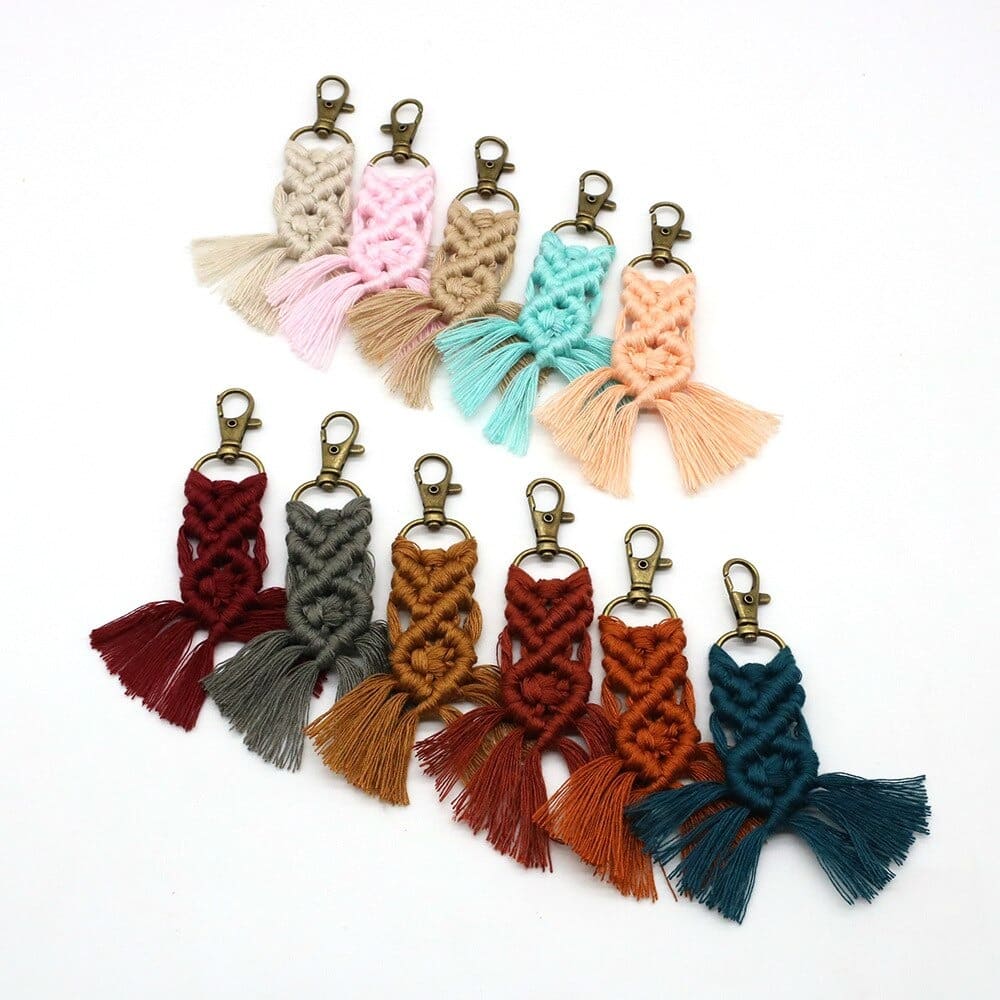 Petit porte clé macramé