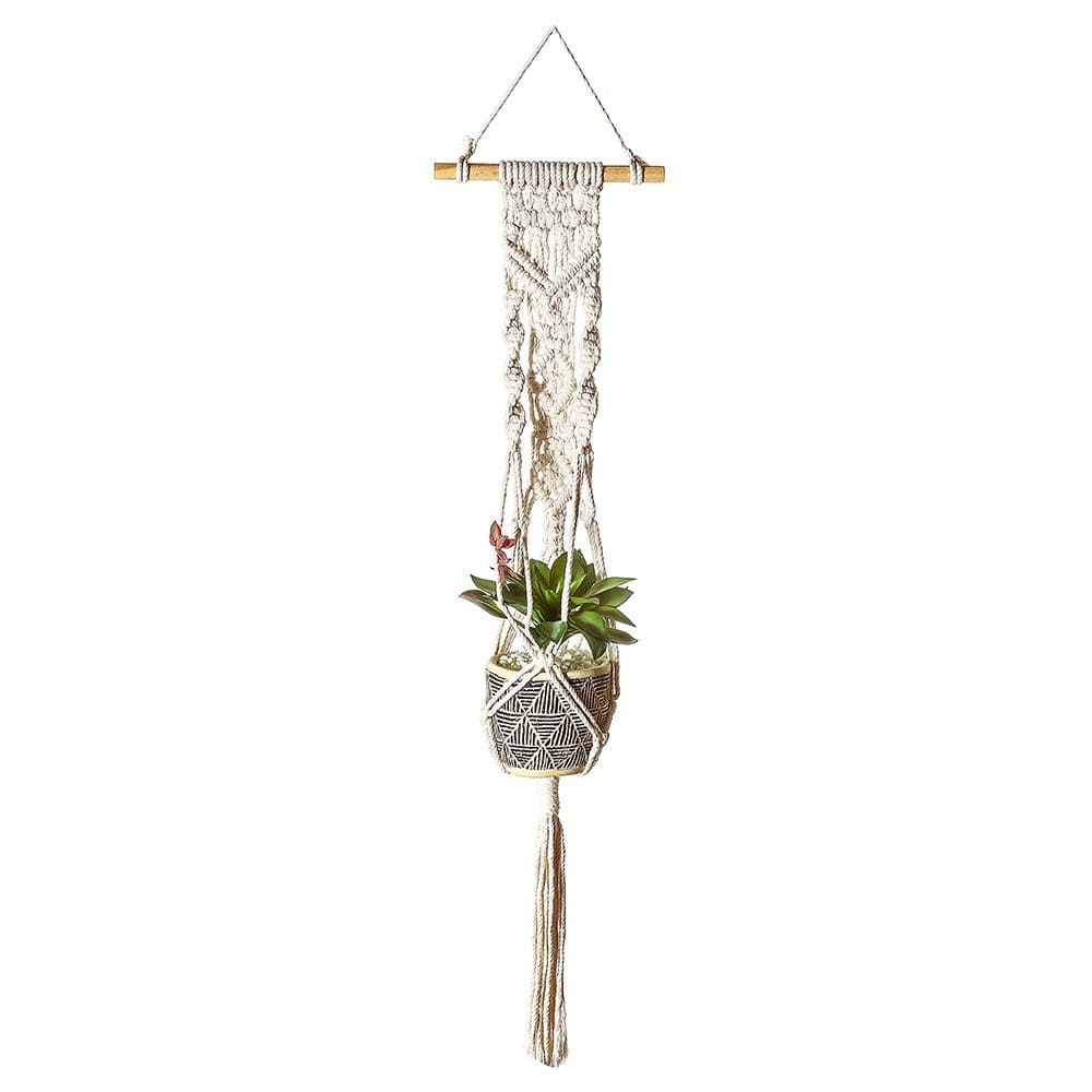 Porte plante macramé