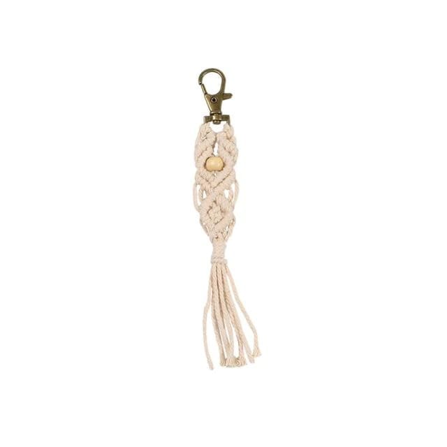 Porte clé macramé perle