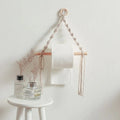 Porte papier toilette corde macramé